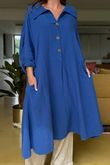 Made in Italy Paulo Pillow Cotton Sailor Dress Lapis Blue /9 =